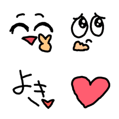 [LINE絵文字] 手書きで毎日の表情の画像