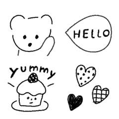 [LINE絵文字] ◯ simple bear ◯の画像