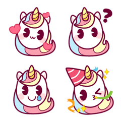 [LINE絵文字] Cute Unicorn Emojiの画像
