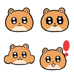 [LINE絵文字] うるうるお目目のハムスター 絵文字の画像
