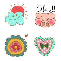 [LINE絵文字] ゆるかわ おかゆどん絵文字2(シンプル)の画像