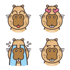[LINE絵文字] So Cute Capybara Emojiの画像