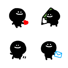 [LINE絵文字] くろにんげん絵文字の画像