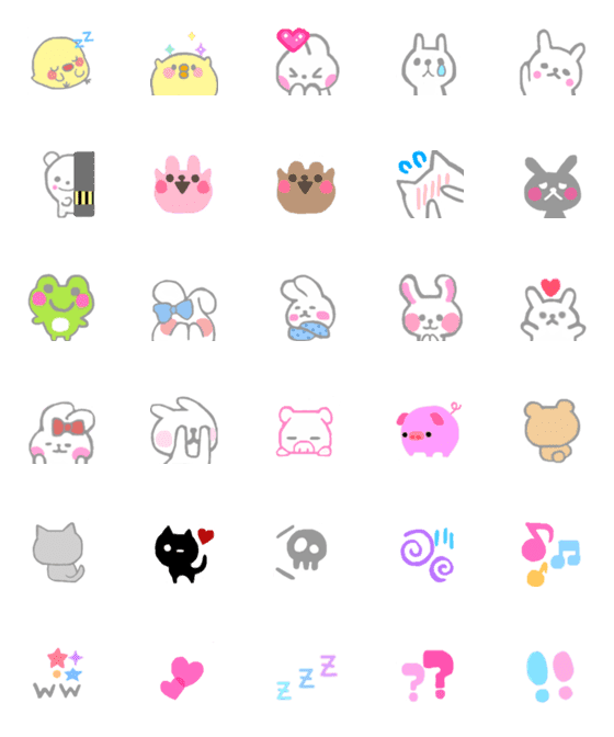 [LINE絵文字]手描きかわいいスタンプの画像一覧