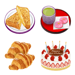 [LINE絵文字] 美味しい料理☆食べてますかの画像