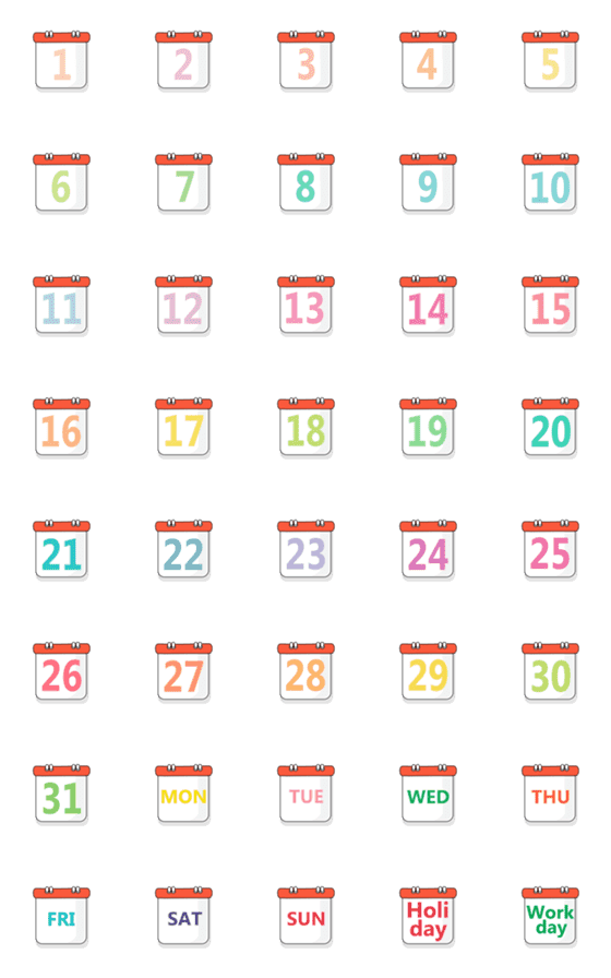 [LINE絵文字]CalendarNo.1の画像一覧