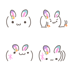 [LINE絵文字] いつもの顔文字にうさ耳をの画像