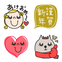 [LINE絵文字] おすましガールといろいろ絵文字♡の画像