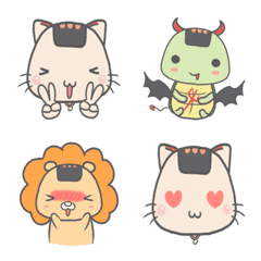 [LINE絵文字] Onigiri Cat familyの画像