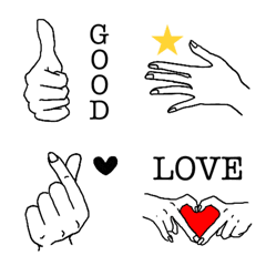 [LINE絵文字] Hand Emoji 01の画像