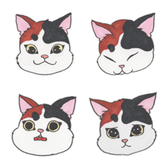[LINE絵文字] 三毛猫のミケの画像