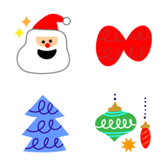 クリスマスカラフル絵文字の絵文字メイン画像