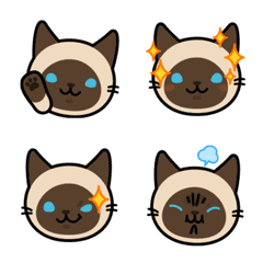 [LINE絵文字] ポインテッド ショコラ ねこねこ絵文字の画像