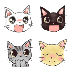 [LINE絵文字] ニャー ねこ 色んなお顔 2の画像