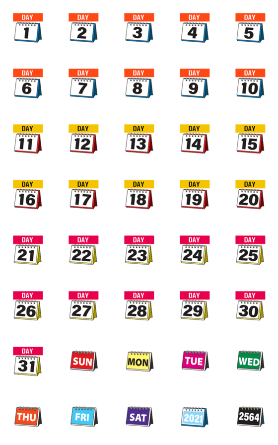 [LINE絵文字]CalendarNo.3の画像一覧