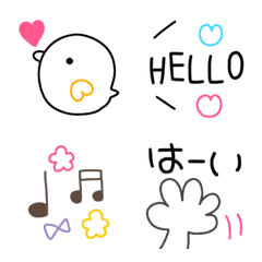 線画絵文字⁂一言ありの絵文字メイン画像