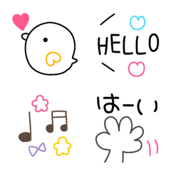 [LINE絵文字] 線画絵文字⁂一言ありの画像