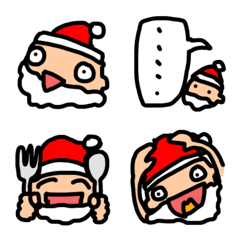 [LINE絵文字] 桂丸のクリスマス用サンタクロース絵文字の画像