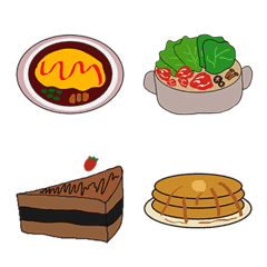 [LINE絵文字] there are some foodsの画像