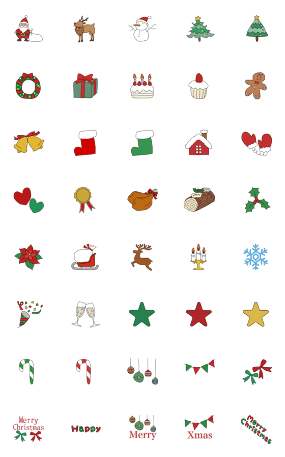 [LINE絵文字]毎年使えるクリスマスキュン絵文字の画像一覧