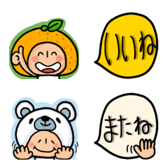 [LINE絵文字] 被り物シリーズ1•冬の画像