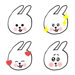 [LINE絵文字] うさぎのうさおの感情絵文字の画像