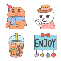[LINE絵文字] Mr. Gingerbread ＆ Friendsの画像