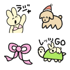 [LINE絵文字] うさ丸と愉快な仲間たち【冬01】の画像