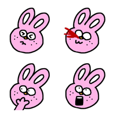 Line絵文字 ちょっとムカつく顔のうさぎ 28種類 1円 Line絵文字 ちょっとムカつく顔のうさぎ 28種類 1円