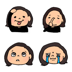 [LINE絵文字] Bob girlの絵文字の画像