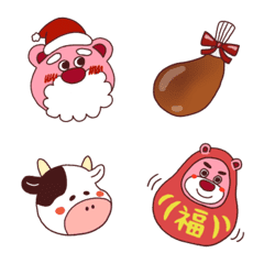 [LINE絵文字] オルソくんのクリスマスとお正月の画像