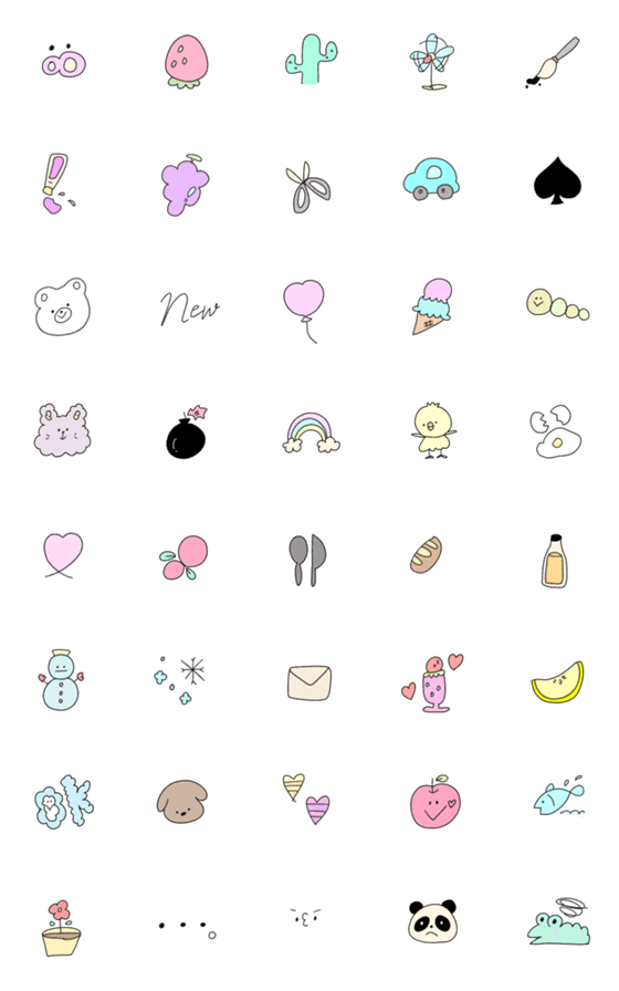 [LINE絵文字]シンプルラブの画像一覧