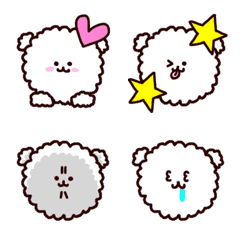 [LINE絵文字] わたあめ犬 絵文字の画像