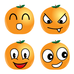 [LINE絵文字] Cute orange 2_(emoji)の画像