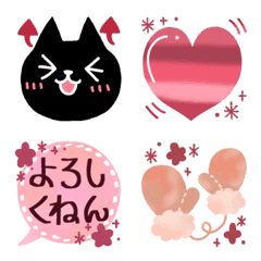 [LINE絵文字] カラフル♡ふわふわ絵文字の画像