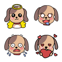 [LINE絵文字] かわいいチョーク犬の絵文字の画像