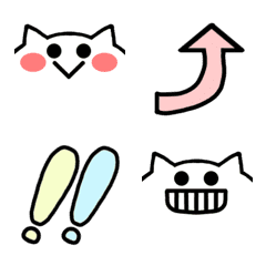 [LINE絵文字] しろいろねこの、まんまるちゃんの画像