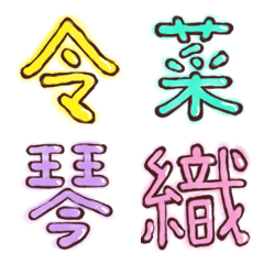 名前によく使われる漢字の絵文字2