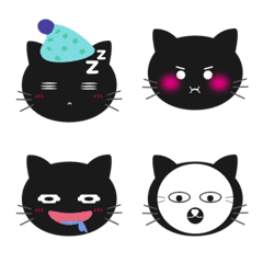 [LINE絵文字] black little catの画像