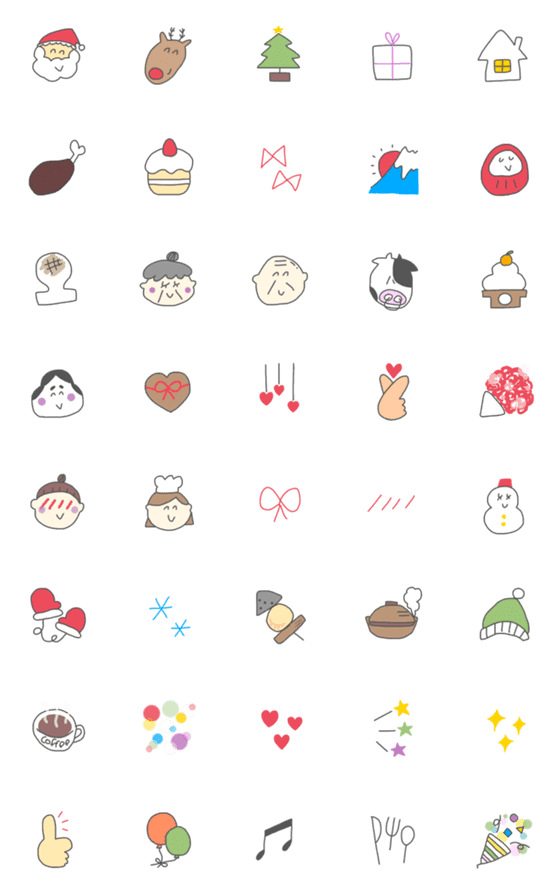[LINE絵文字]nnnk simple emoji 3の画像一覧