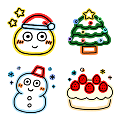 Line絵文字 まるっこいやつ クリスマス お正月 40種類 1円