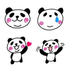 [LINE絵文字] うずまきパンダ 〜基本〜の画像