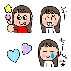 [LINE絵文字] まゆちゃん絵文字の画像