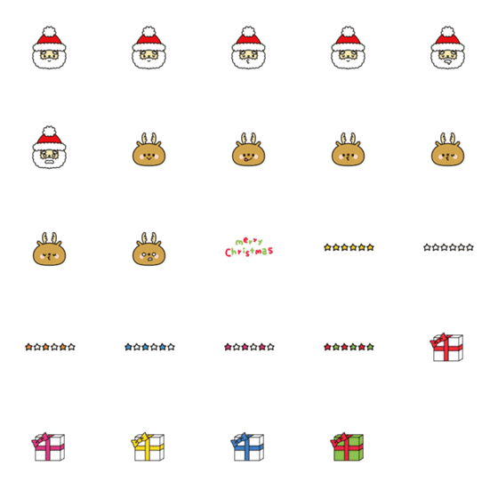 [LINE絵文字]メリークリスマス絵文字☆の画像一覧