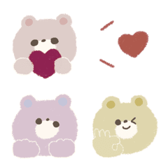 くすみカラーのカラフルYUKANCOくまさん♡の絵文字メイン画像