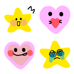 [LINE絵文字] 星とハートの表現♡豊かな絵文字の画像