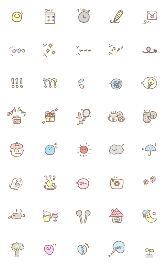 [LINE絵文字]ガーリー＆ポップなかわいい絵文字の画像一覧