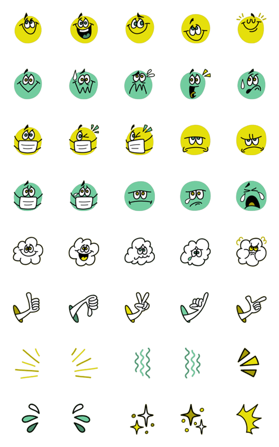 [LINE絵文字]シンプル★POP☆EMOJI 11の画像一覧