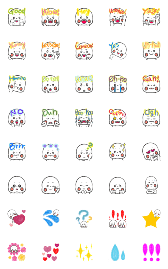[LINE絵文字]もっちゃんの絵文字の画像一覧