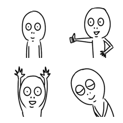 [LINE絵文字] 白い人間の男の子の画像